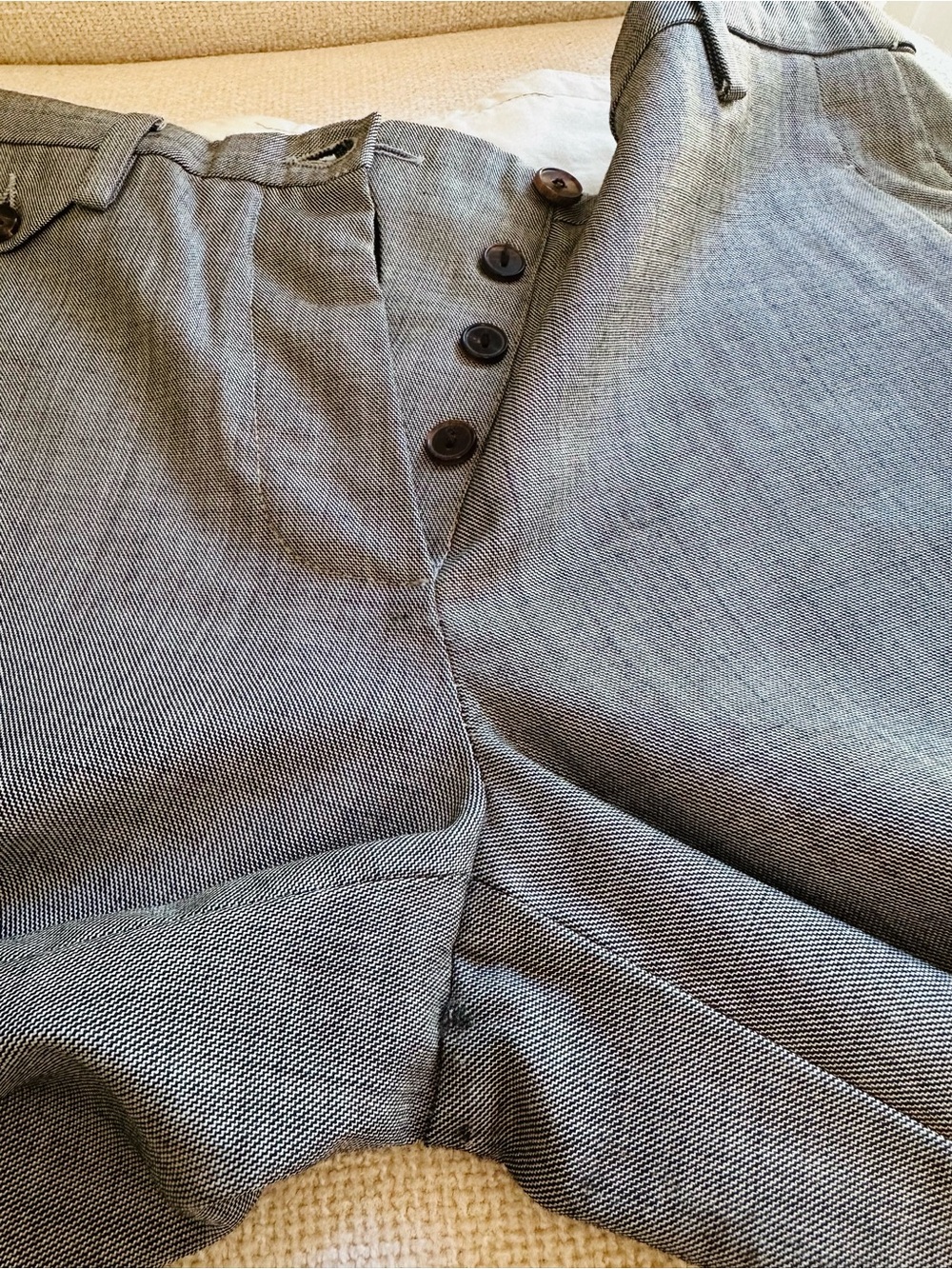 Golden Goose Silver Grey Straight Leg and Black Lined Trouser Interior - Picture 10 of 12